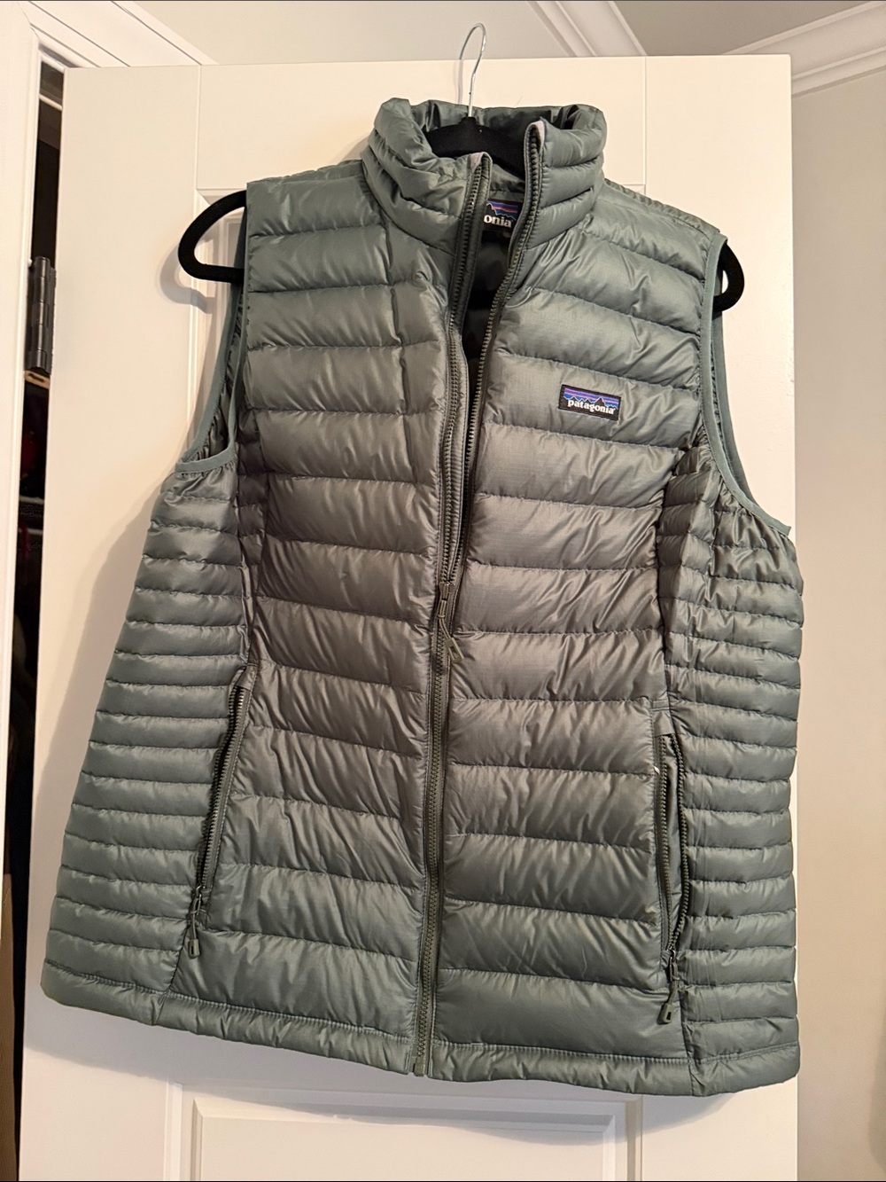 Patagonia Women's Sage Green Quilted Down Vest
